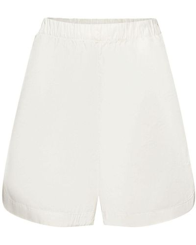 Esprit Pull-on-Shorts, 100 % Baumwolle (1-tlg) - Weiß