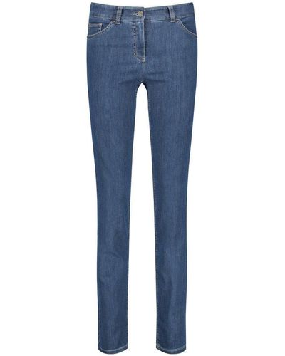 Gerry Weber 5-Pocket-Jeans Best4ME Slim Fit Organic Cotton (92150-67850) von - Blau