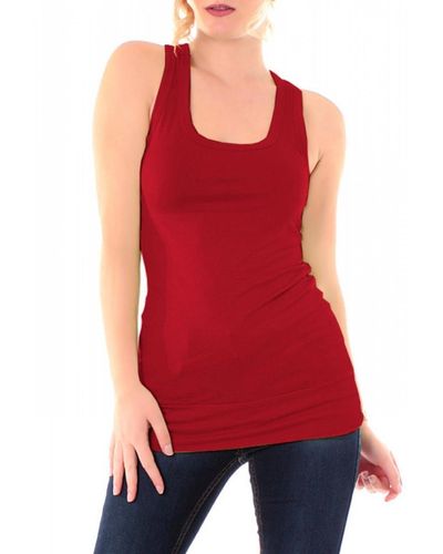 Muse Longtop Classic Tanktop Skinny Fit 8002 - Rot