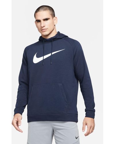 Nike Kapuzensweatshirt DRI-FIT MEN'S PULLOVER TRAINING HOODIE - Blau