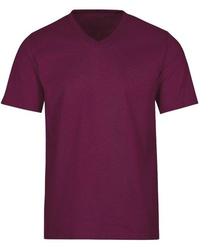 Trigema T- V-Shirt DELUXE Baumwolle (1-tlg) - Lila