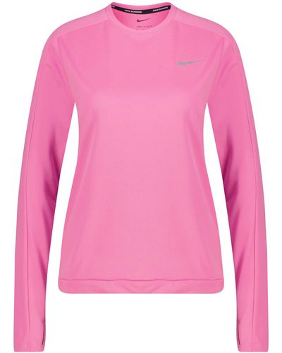 Nike Laufshirt DRI-FIT PACER CREW Langarm (1-tlg) - Pink