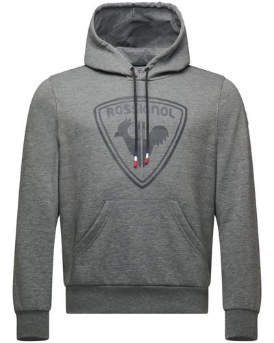 Rossignol Kapuzenpullover Logo Sweat Hood mit großem Logoprint vorn - Grau
