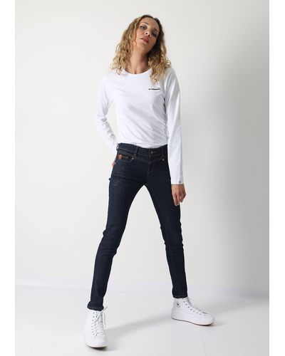 Miracle of Denim Skinny-fit-Jeans Ellen im Used Look - Weiß