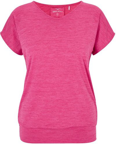 Venice Beach T-Shirt Rundhalsshirt VB Sui (1-tlg) - Pink