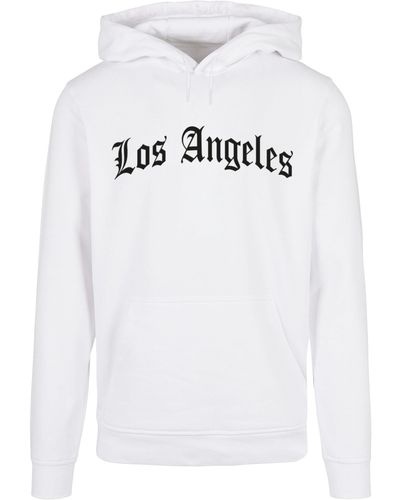 Mister Tee Kapuzensweatshirt Los Angeles Wording Hoody (1-tlg) - Weiß