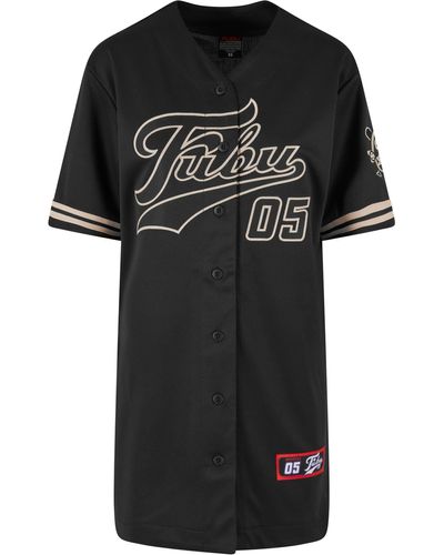 Fubu Shirtkleid FW231-007- Varsity Baseball Dress (1-tlg) - Schwarz