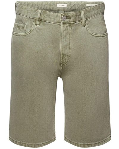 Edc By Esprit Jeansshorts Shorts aus Coloured Denim - Grün