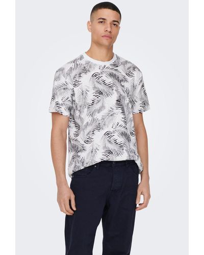 Only & Sons T-Shirt Perry (1-tlg) - Weiß