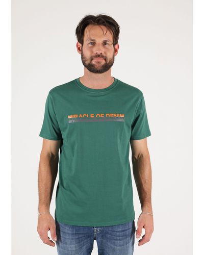 Miracle of Denim T-Shirt mit Rundhalsausschnitt - Grün