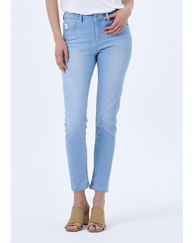 Miracle of Denim - Basic Jeans leicht verkürzt - Sina Skinny Fit - Blau