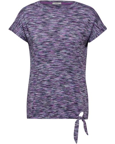 Cecil Kurzarmshirt TOS Multi Melange T-Shirt - Lila