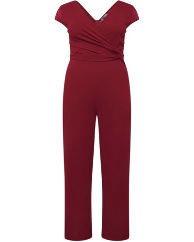 Wal-G Jumpsuit CONNOR (1-tlg) Drapiert/gerafft - Rot