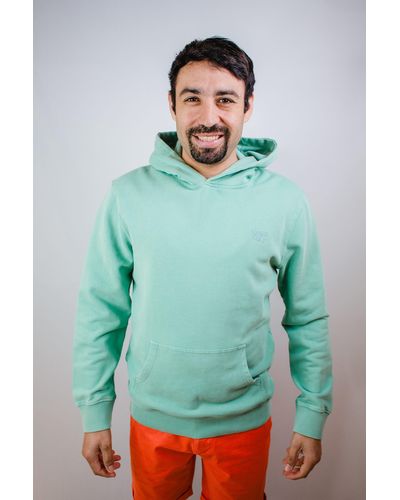 Superdry Sweatjacke Sweatshirt mit Kapuze aqua - Grün