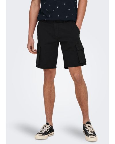 Only & Sons Cargoshorts ONSNEXT CARGO 4564 SHORTS - Schwarz