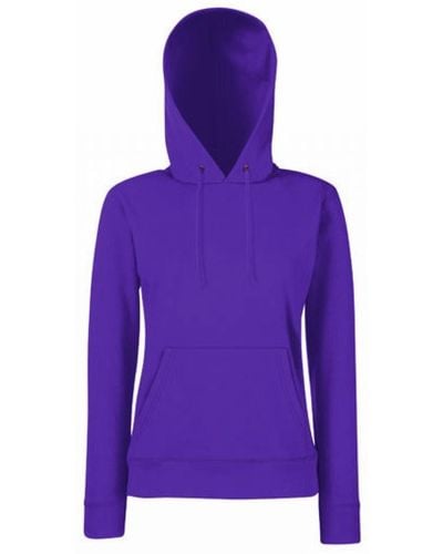 Fruit Of The Loom Kapuzenpullover Lady-Fit Classic Hooded Sweat - Lila