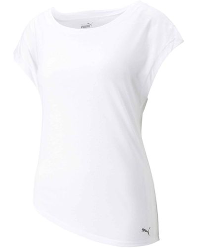 PUMA T- Yoga Shirt STUDIO FOUNDATION TEE Kurzarm (1-tlg) - Weiß