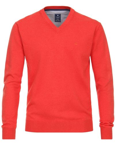 Redmond V-Ausschnitt-Pullover - Rot