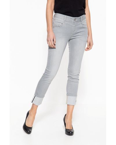 ATT Jeans ATT Slim-fit-Jeans Zoe mit legerem Beinaufschlag - Grau