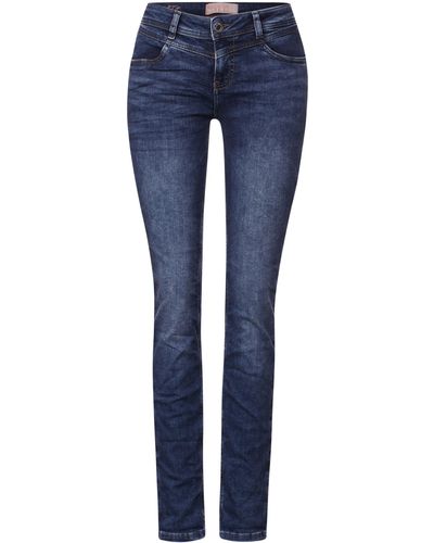Street One Comfort-fit-Jeans in dunkelblauer Waschung
