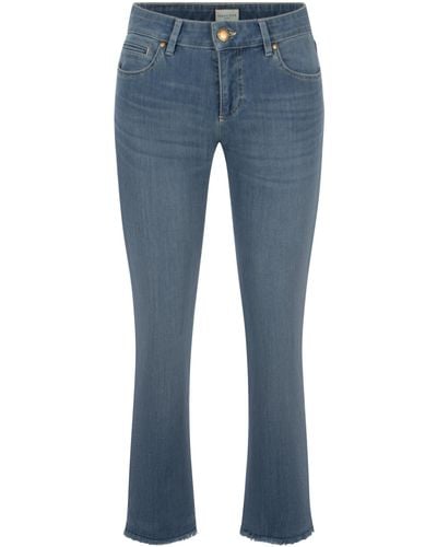 Seductive 5-Pocket-Jeans Claire Cropped - Blau