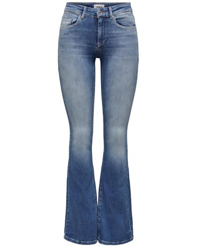 ONLY Regular-fit-Jeans ONLBLUSH MID FLARED REA1319 NOOS - Blau