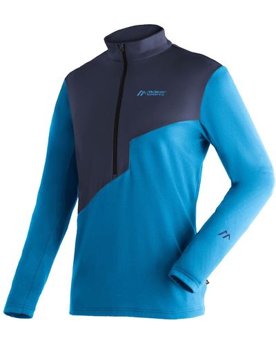 Maier Sports Longsleeve Pullover Astun Jersey - Blau
