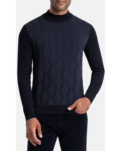 Pierre Cardin Strickpullover Strick Turtle - Blau