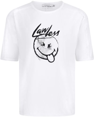 ONOMATO! Smiley World Lawless T- Kurzarm-Shirt - Weiß