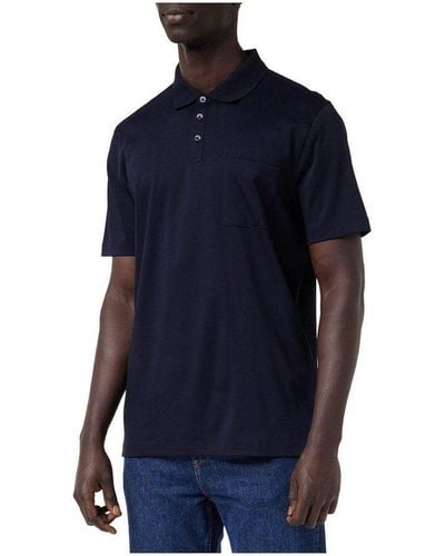 maerz muenchen Poloshirt uni passform textil (1-tlg) - Blau