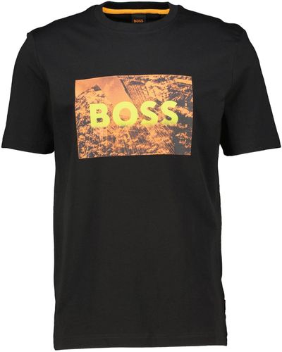 BOSS T-Shirt TE BUILDING (1-tlg) - Schwarz