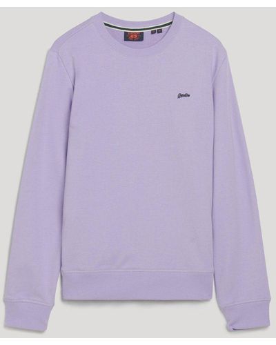Superdry Sweater ESSENTIAL LOGO CREW SWEAT UB Light Lavender Purple - Lila