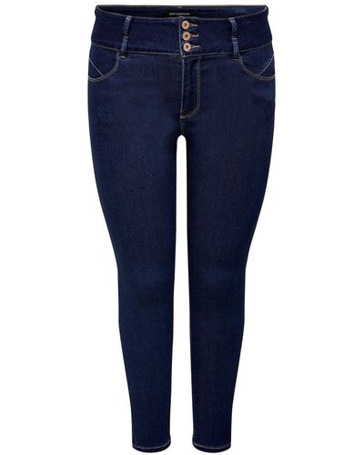 Only Carmakoma Regular-fit-Jeans CARROSE HW SKINNY DNM GUA939 BF in Blau |  Lyst DE