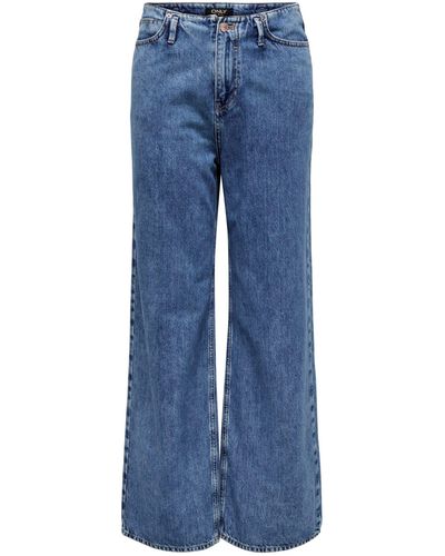 ONLY Weite Jeans MAREA (1-tlg) Weiteres Detail - Blau