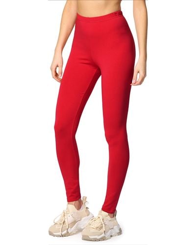 Merry Style Leggings Hosen aus Baumwolle MS10-198 (1-tlg) elastischer Bund, eng - Rot