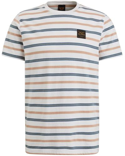 PME LEGEND T-Shirt Short sleeve r-neck yd stripe jers - Grau