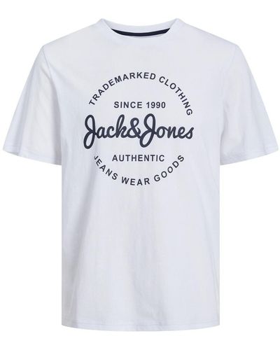 Jack & Jones T-Shirt JJFOREST TEE SS CREW NECK - Grau