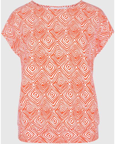 Bianca Print-Shirt JULIE mit modischem Allover-Dessin in Trendfarbe - Pink