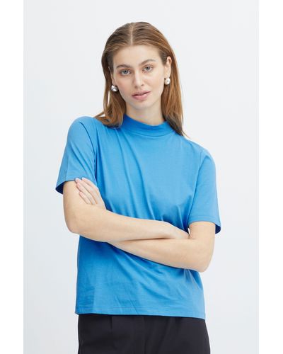 Ichi T-Shirt IHRANIA SS - Blau