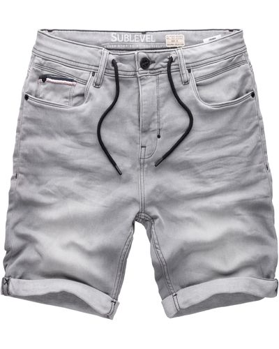 Sublevel Sweat Shorts Jeans Kurze Hose Bermuda Sweatpants - Grau