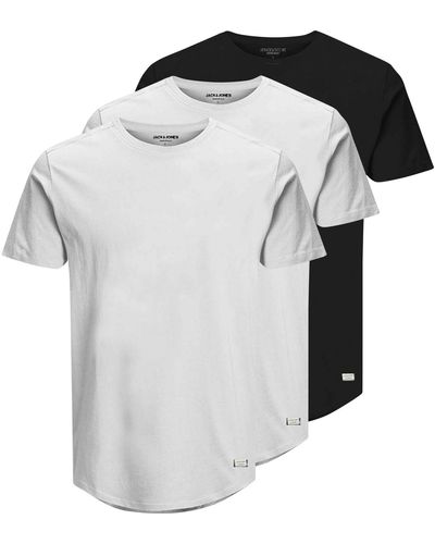 Jack & Jones T-Shirt ENOA TEE SS CREW NECK 3PK (Packung, 3-tlg., 3er-Pack) - Weiß