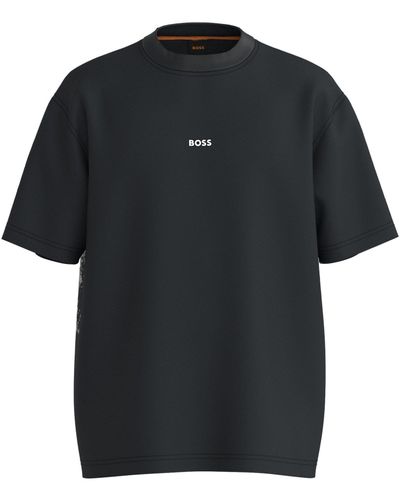 BOSS T-Shirt Te_Berge (1-tlg) - Schwarz