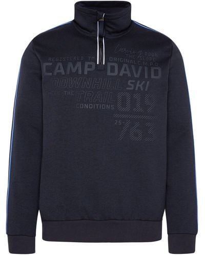 Camp David Sweatshirt (1-tlg) - Blau