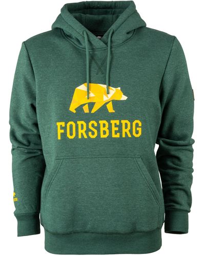 Forsberg Sweatshirt Hoodie mit Forsbär Logo - Grün