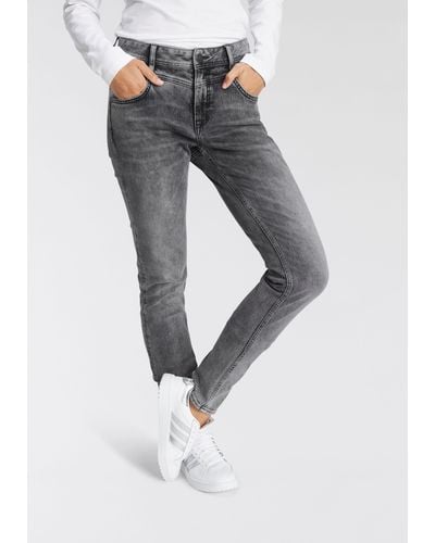 Herrlicher Fit-Jeans PEPPY SLIM POWERSTRETCH Normal Waist - Grau