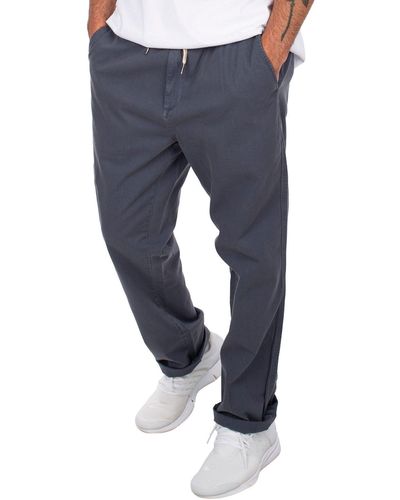 Iriedaily Lockere Stoffhose - Straight fit - graue Basic Hose - Blau