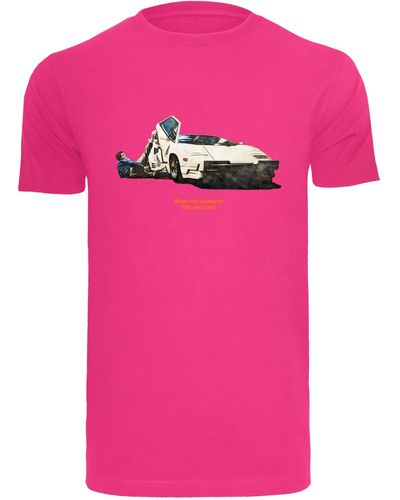Mister Tee T-Shirt Weekend Wolf Tee (1-tlg) - Pink