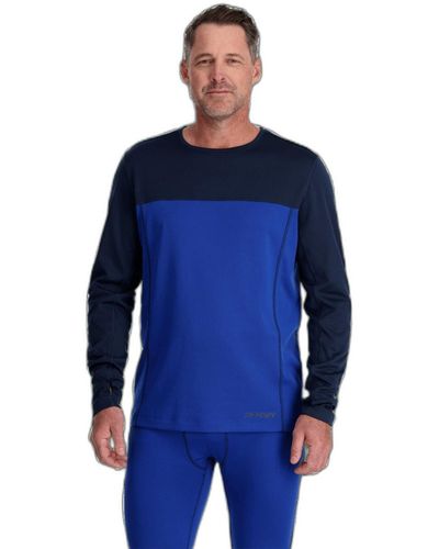 Spyder Sweater Charger Crew Baselayer - Blau