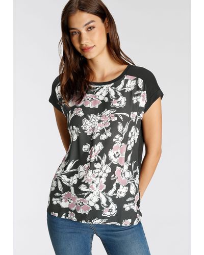 Tamaris Shirtbluse mit modischen Allover-Print - Mehrfarbig