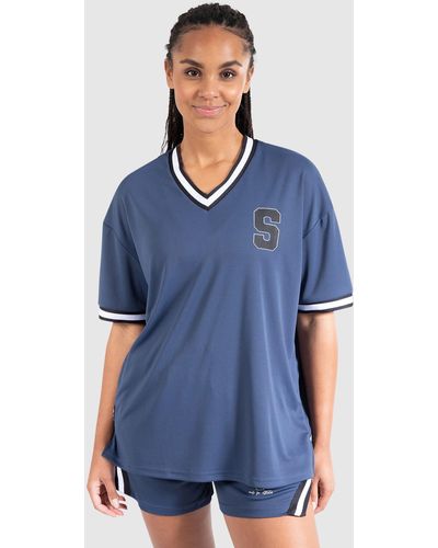 Smilodox T-Shirt Triple Thrive Oversize - Blau